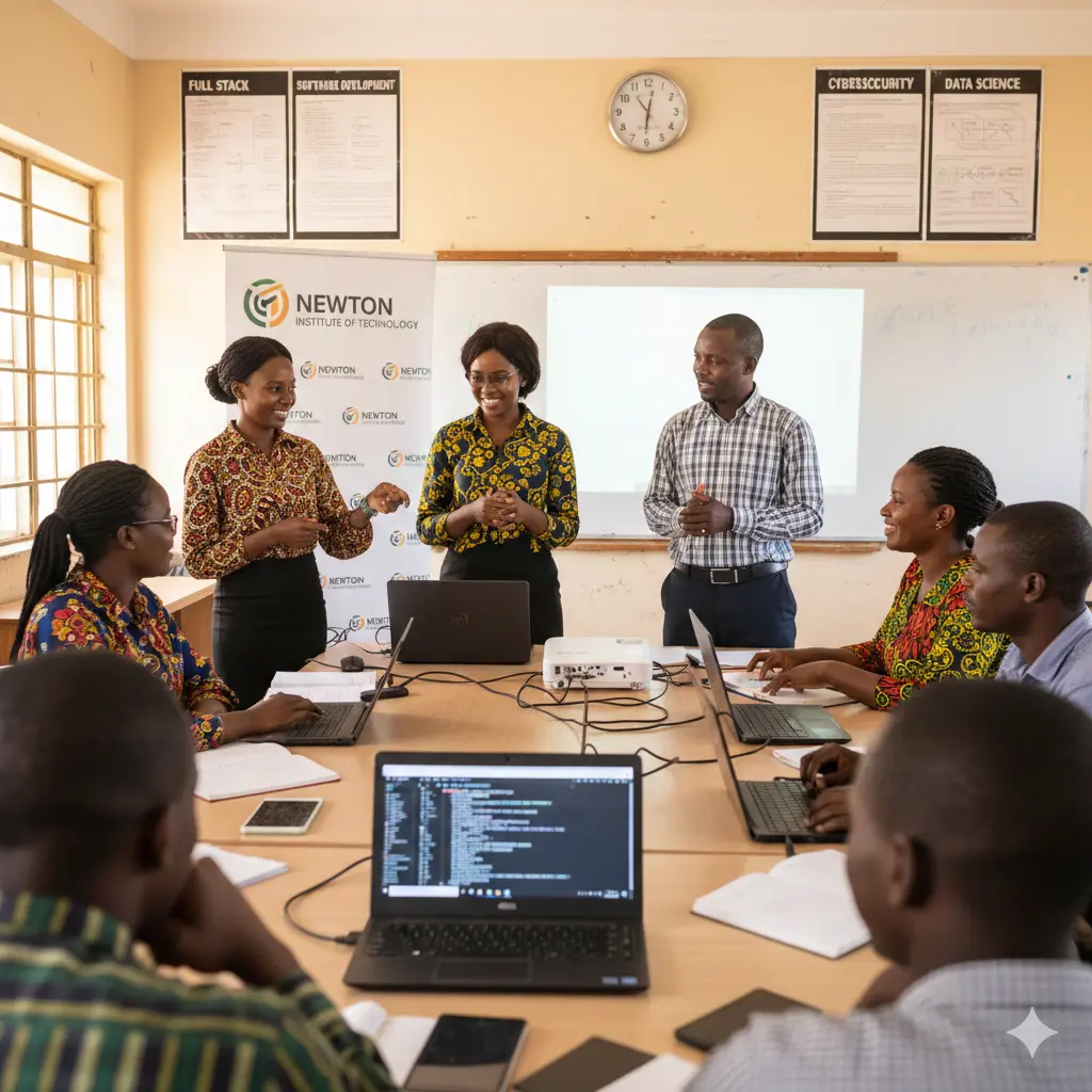Students learning at Newton Institute