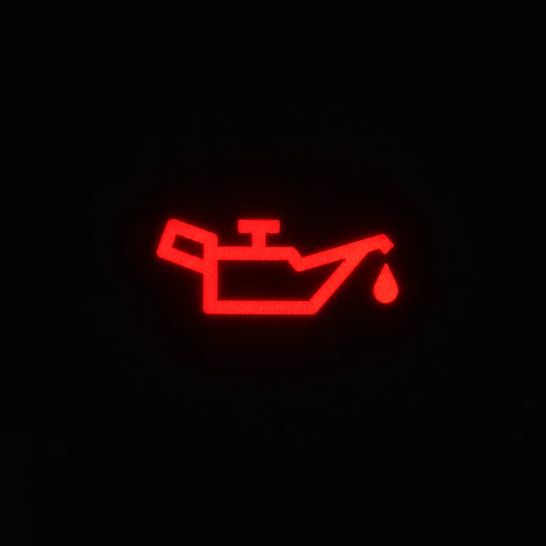 Bulldozer dashboard engine oil pressure sign