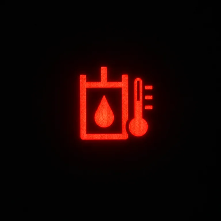 Bulldozer dashboard hydraulic oil temperature sign
