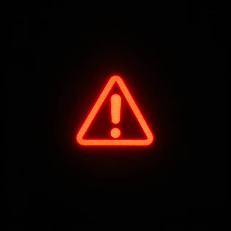Bulldozer dashboard master warning sign