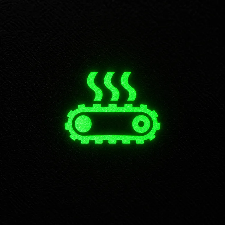 Bulldozer dashboard traction control sign
