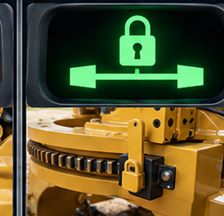 Motor grader dashboard centershift / saddle lock indicator