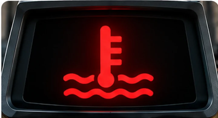 Motor grader high coolant temperature warning