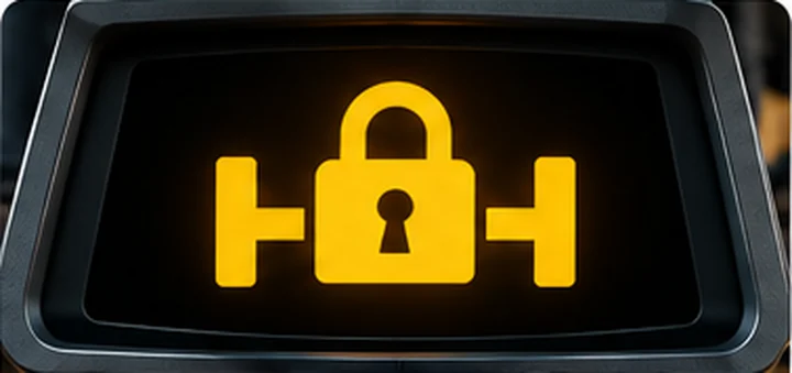 Motor grader dashboard differential lock indicator