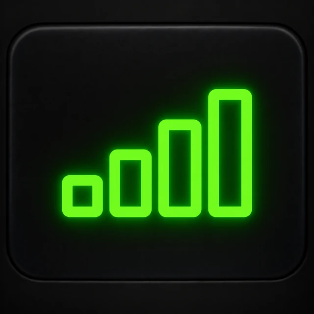 Motor roller amplitude / frequency dashboard symbol