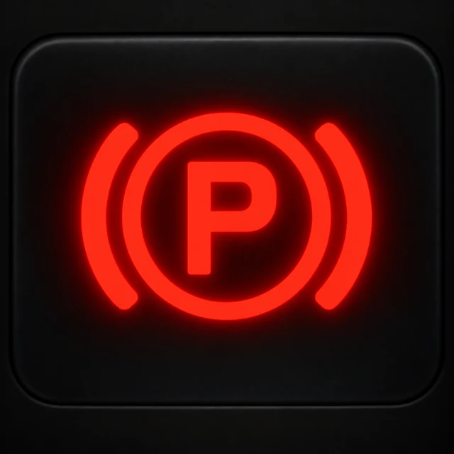 Motor roller brake / parking-brake indication dashboard symbol