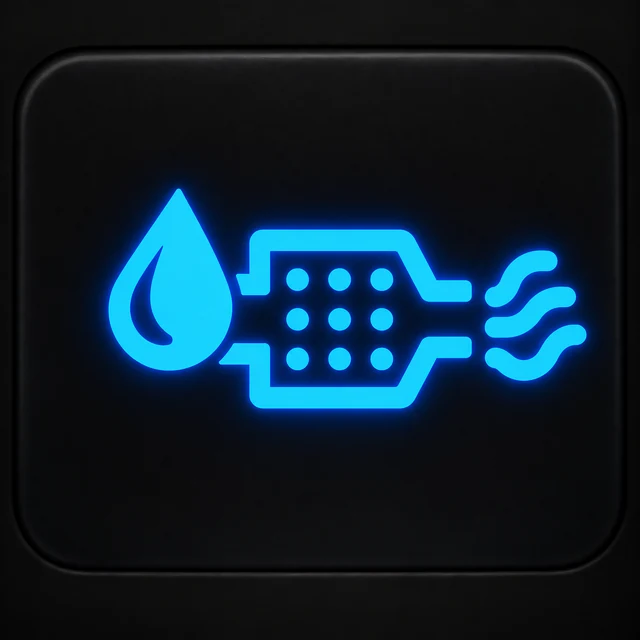 Motor roller def / regeneration dashboard symbol