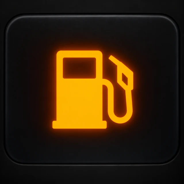 Motor roller low fuel dashboard symbol