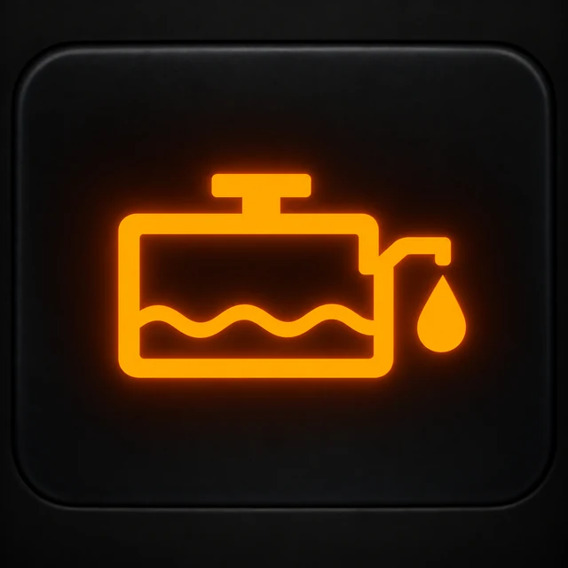 Motor roller low spray water dashboard symbol