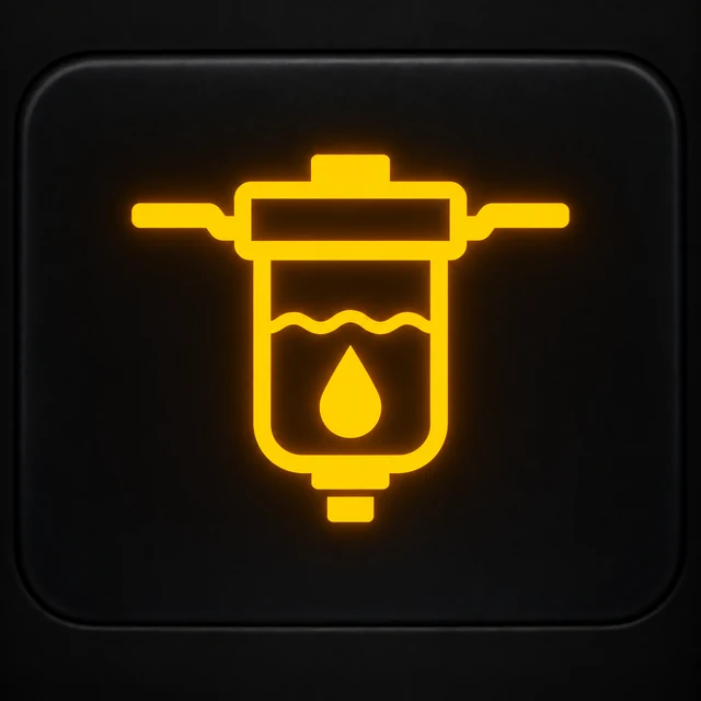 Motor roller water in fuel dashboard symbol